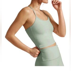 Beyond Yoga Spacedye Legging (XS) & Tank (S) Matching Set, Minty Slate Heather